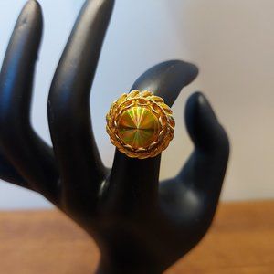 Vintage Small Art Deco Star Shot "Gold" Ring